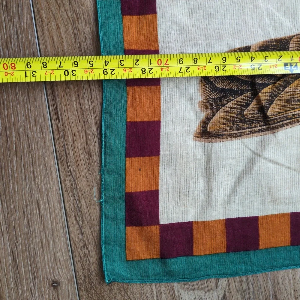 Vtg 80s/90s Perry Ellis Parrot Scarf Tropical Blue Teal Bird Cotton Square Japan